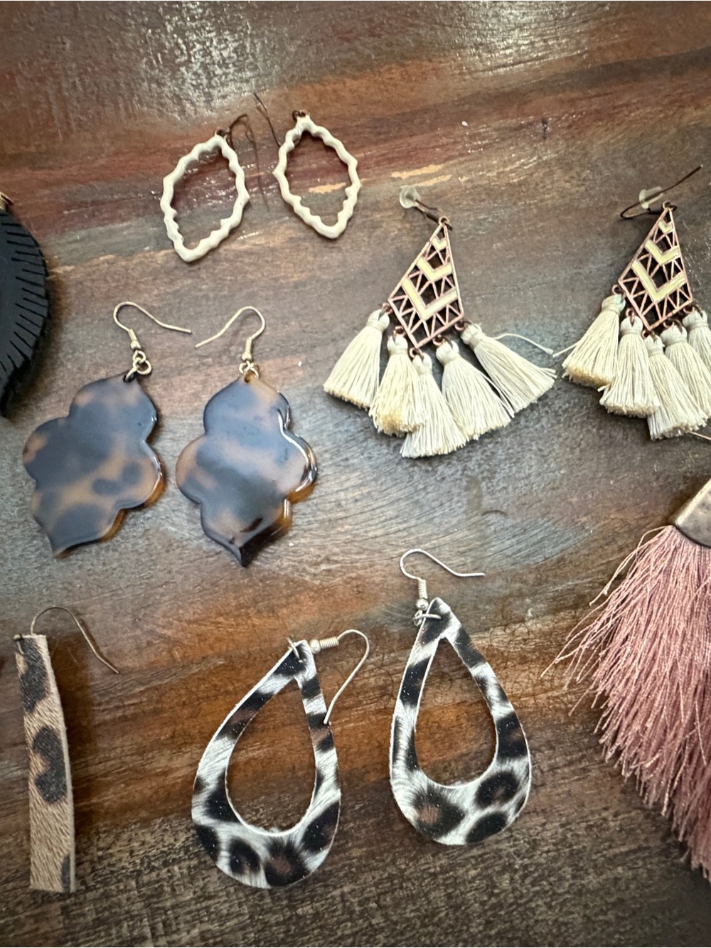 Women’s Print Teardrop Earrings -